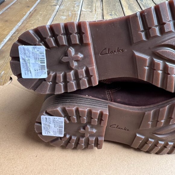 NIB Clarks Aspra Side Zip Buckle Boot in British Tan Leather - Women's 11 - Picture 13 of 14